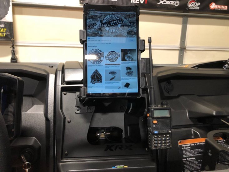 Kawasaki KRX & KRX4 1000 "UPPER" Dash Phone or Tablet Mount