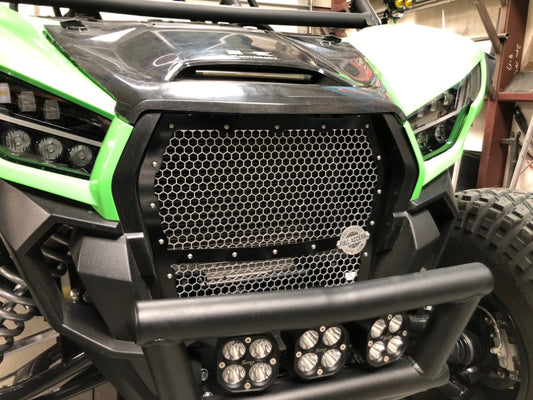 Kawasaki KRX & KRX4 Custom Grill BLACK W/Silver Octagon Mesh