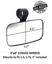 Kawasaki KRX & KRX4 Shatterproof Rear View Mirror 8"x4"