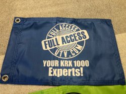 Full Access UTV Whip Flags. Blue or Green