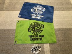 Full Access UTV Whip Flags. Blue or Green