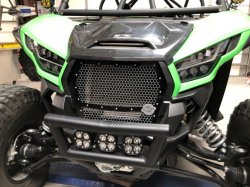 Kawasaki KRX & KRX4 Custom Grill BLACK W/Silver Octagon Mesh