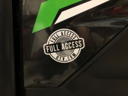 Full Access UTV Die Cut Decals 4.0" (2) Sticker