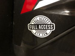 Full Access UTV Die Cut Decals 4.0" (2) Sticker