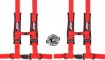 PRP 4.2, RED 4-Point Harnesses with Auto Latch (2)