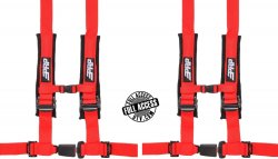 PRP 4.2, RED 4-Point Harnesses with Auto Latch (2)