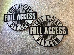 Full Access UTV Die Cut "REFLECTIVE" Decals (2)