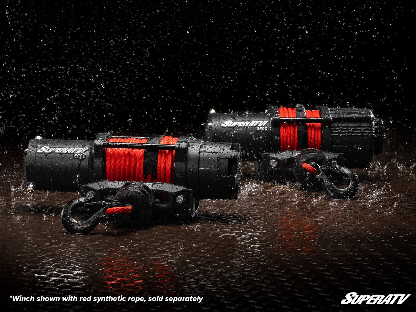 Superatv 4500 LB Winch With Wireless Remote & Synthetic Rope