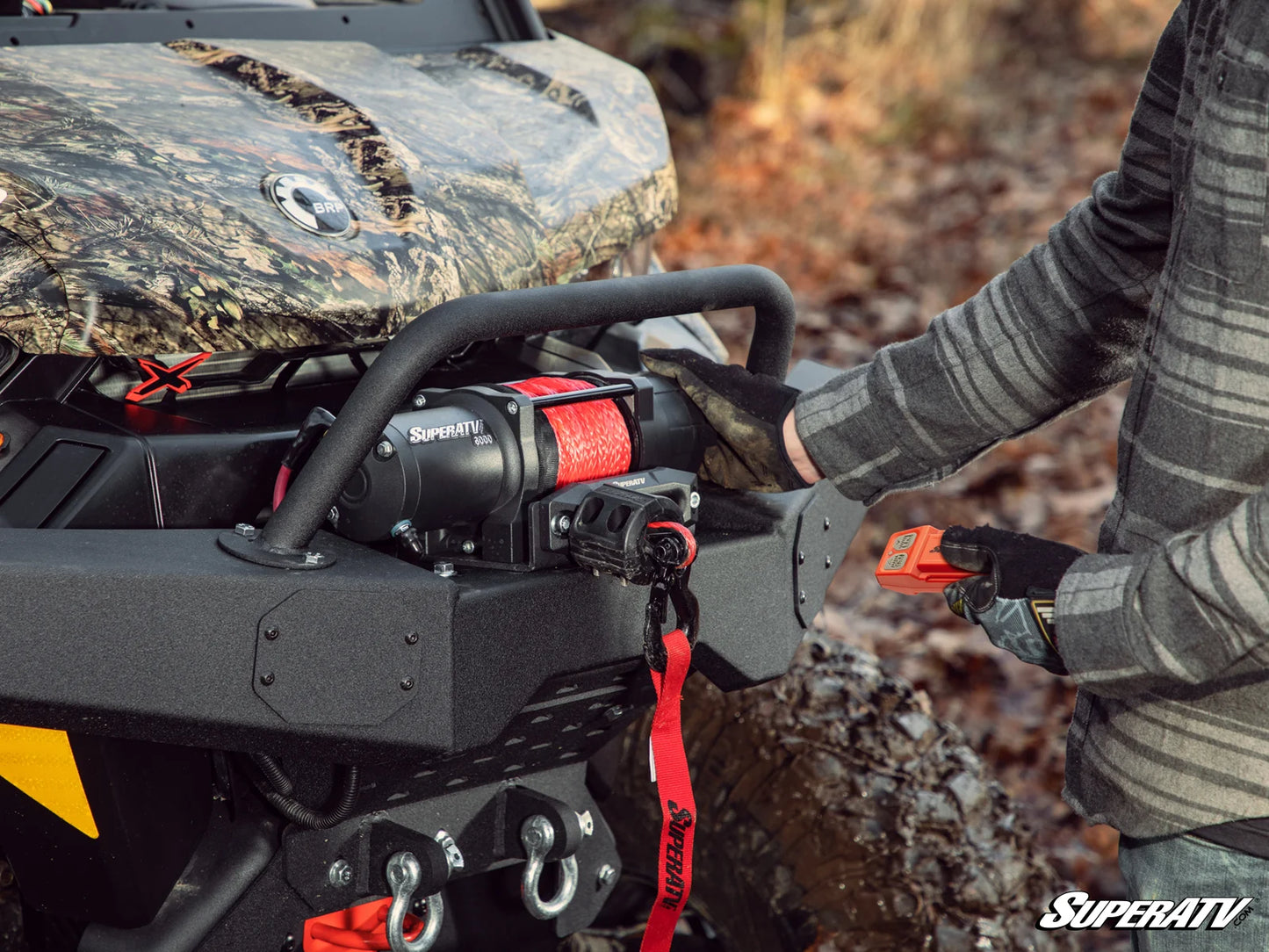 Superatv 4500 LB Winch With Wireless Remote & Synthetic Rope