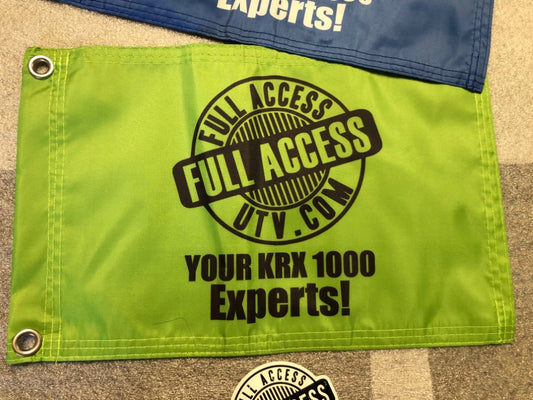 Full Access UTV Whip Flags. Blue or Green